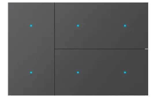 GVS CHTKA-06/W.1.23 Wippenset für WALTZ TOUCH+ PAD 3-fach, Aluminium | anthrazit