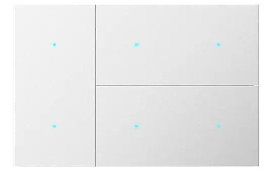 GVS CHTKA-06/W.1.22 Wippenset für WALTZ TOUCH+ PAD 3-fach, Aluminium | silber