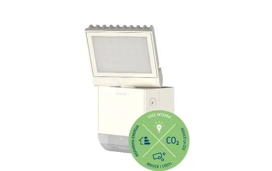 THEBEN theLeda S8-100 WH LED-Strahler 8,5 W mit Bewegungsmelder | weiß