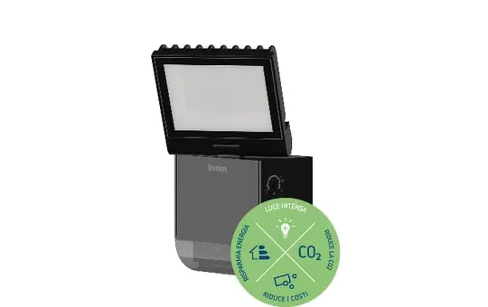 THEBEN theLeda S8-100 BK LED-Strahler 8,5 W mit Bewegungsmelder | schwarz