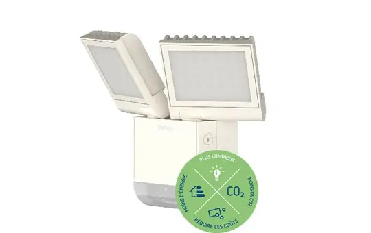 THEBEN theLeda S17-100 WH LED-Strahler 17 W mit Bewegungsmelder | weiß