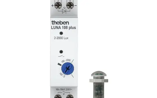 THEBEN LUNA 108 plus EL Analoger Dämmerungsschalter Fixe Ein- und Ausschaltverzögerung