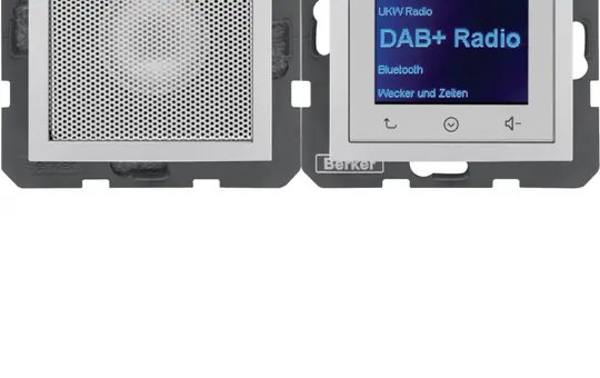 BERKER 30801404 UP-Radio-Set S.1/B.3/B.7 DAB+, Mono, Bluetooth | alu matt