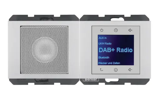 BERKER 29807003 UP-Radio-Set K.1/K.5 DAB+, Mono | alu matt
