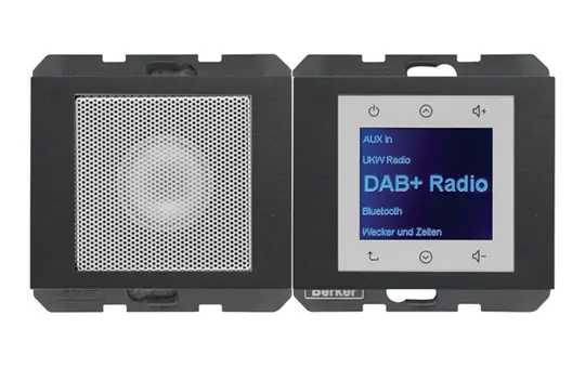 BERKER 29807006 UP-Radio-Set K.1/K.5 DAB+, Mono | anthrazit matt