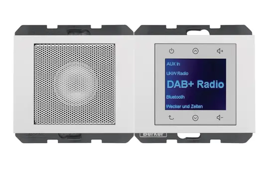 BERKER 29807009 UP-Radio-Set K.1/K.5 DAB+, Mono | polarweiß glänzend