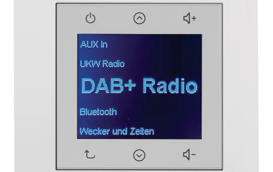 BERKER 30847009 UP-Radio Touch K.1/K.5 DAB+, Bluetooth | polarweiß glänzend