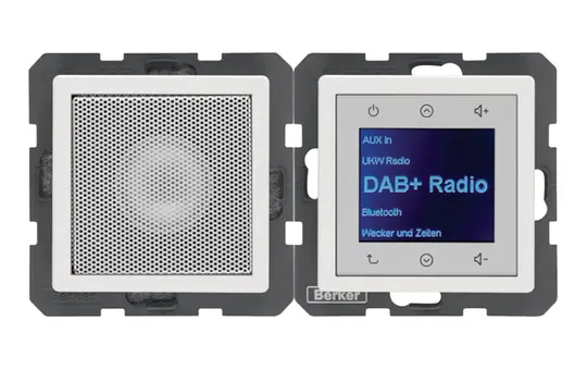 BERKER 29806089 UP-Radio-Set Q.1/Q.3 DAB+, Mono | polarweiß samt