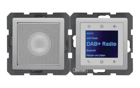 BERKER 30806084 UP-Radio-Set Q.1/Q.3 DAB+, Mono, Bluetooth | alu samt