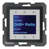 BERKER 30846086 UP-Radio Touch Q.1/Q.3 DAB+, Bluetooth | anthrazit samt