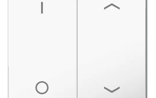 MDT BE-TAL63W204.D1 Wippe für Tastsensor Light 63 2-fach, IO, Pfeile | studioweiß glänzend
