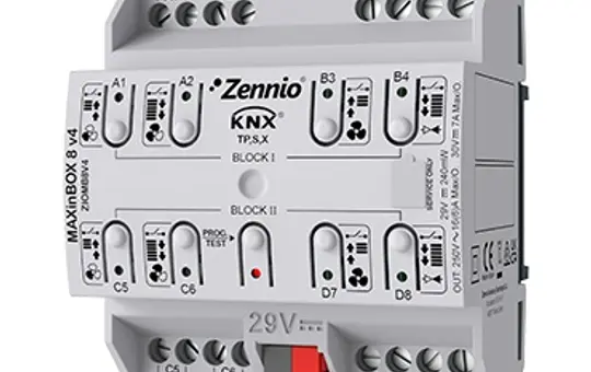 ZENNIO ZIOMB8V4 KNX-Universalaktor MAXinBOX 16 A 8-fach, Secure