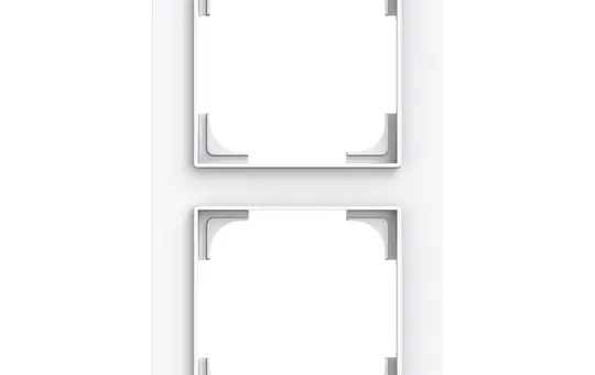 BUSCH-JAEGER 1722-44G Abdeckrahmen art linear 2-fach | studioweiß glänzend