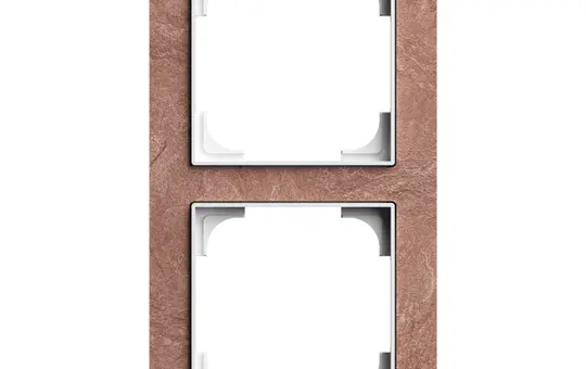 BUSCH-JAEGER 1722-4097 Abdeckrahmen art linear 2-fach | schiefer terra rosso