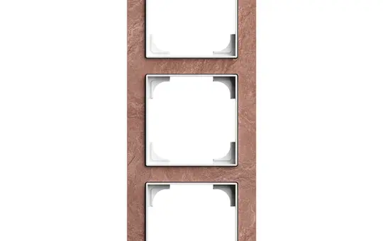 BUSCH-JAEGER 1723-4097 Abdeckrahmen art linear 3-fach | schiefer terra rosso