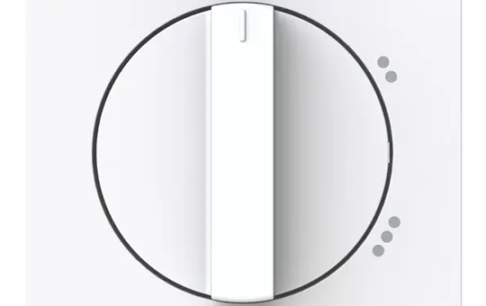 BUSCH-JAEGER 2542 DR/02-44G Drehschalterabdeckung art linear ohne Nullstellung | studioweiß glänzend