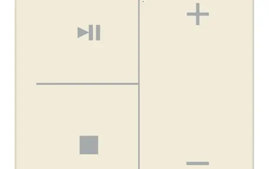 BUSCH-JAEGER LFMW/A.4.63.11-82 Wippe für Keypad future 4-fach, Musiksteuerung | elfenbeinweiß