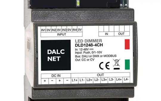 DALCNET DLD1248-4CC-DALI DALI-LED-Dimmaktor CC 4-fach