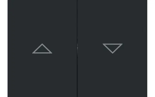 BUSCH-JAEGER 1785 JA-45M Jalousiewippe art linear 2-fach, Pfeile | schwarz matt