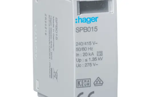 HAGER SPB015 Überspannungs-Steckmodul 1-polig, T2