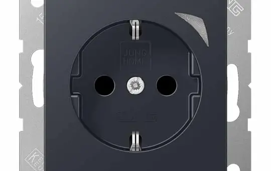 JUNG BTA1521SEANM SCHUKO-Steckdose HOME Serie A Strommessfunktion, Berührungsschutz | anthrazit matt