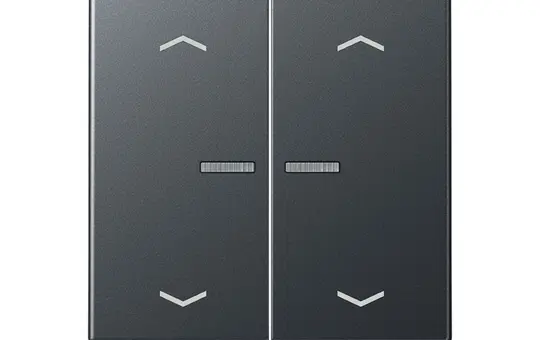 JUNG BTA17102BFPANM beschr. Tastsensor HOME Serie A 1-fach, Pfeile, Thermoplast | anthrazit matt