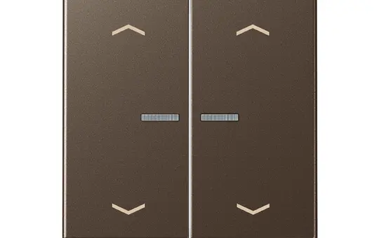 JUNG BTA17102PMO beschr. Tastsensor HOME Serie A 2-fach, Pfeile | mokka