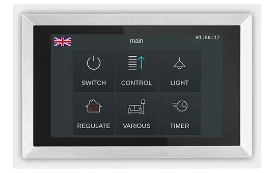 ARCUS-EDS 22414103 KNX-Touch Display mit integriertem RTR | alusilber | 4,3 Zoll