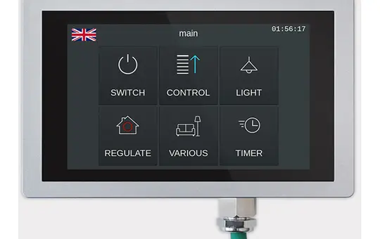 ARCUS-EDS 22414065 KNX-Touch Display IP65 mit integriertem RTR | aluminium | 4,3 Zoll