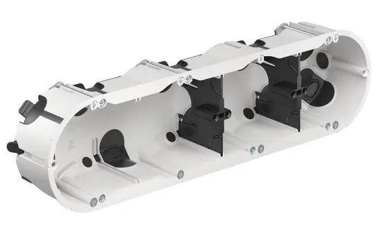 KAISER 9254-78 Hohlwand Geräte-Verbindungsdose O-range ECON 4-fach, halogenfrei | 48 mm