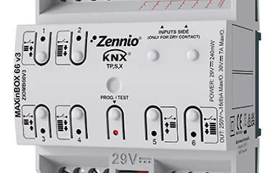 ZENNIO ZIOMB66V3 KNX-Universalaktor MINiBOX 16 A 6-fach, secure