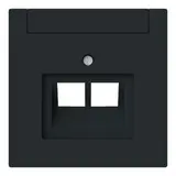 BUSCH-JAEGER 1803-02-45M Netzwerkabdeckung art linear 2-fach | schwarz matt