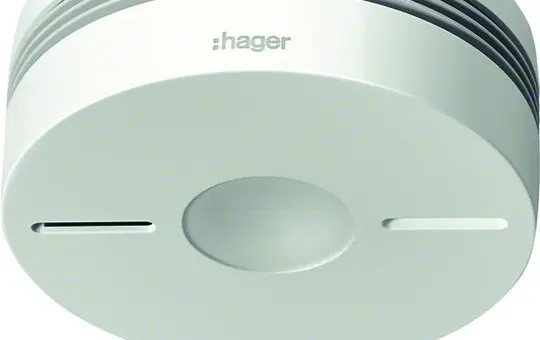 HAGER Funk-Dualwarnmelder Komfort Q, IR- Alarmstopp 