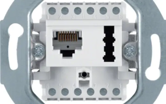 BERKER 458809 Kombidose UAE/TAE 8(6)-6F+N | weiß