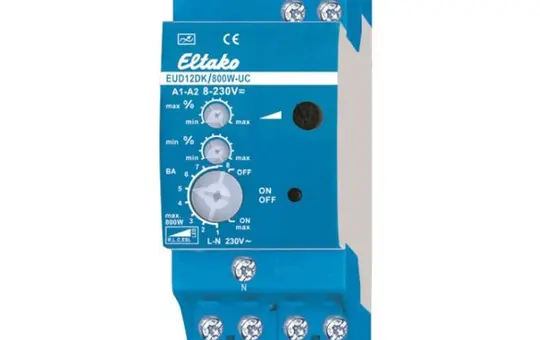 ELTAKO EUD12DK/800W-UC Dimmschalter REG RLC, LED, 800 W, 230 V, Drehknopf