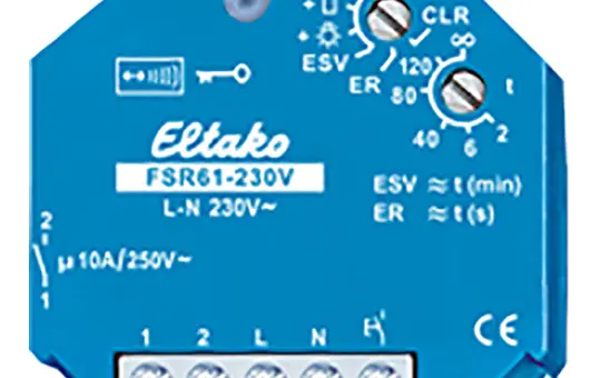 ELTAKO FSR61-230V Funk-Stromstoß-Schaltrelais 1 Schließer, 10 A, 230 V