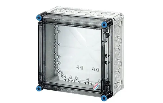 HENSEL Mi0220 Leergehäuse Mi 300x300 mm | grau/transparent | 182 mm