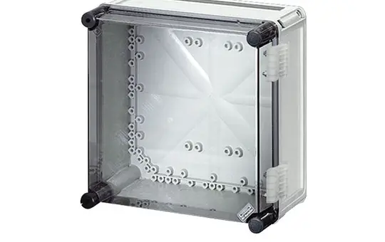 HENSEL Mi9200 Leergehäuse Mi 300x315 mm, Scharnier | grau/transparent | 170 mm