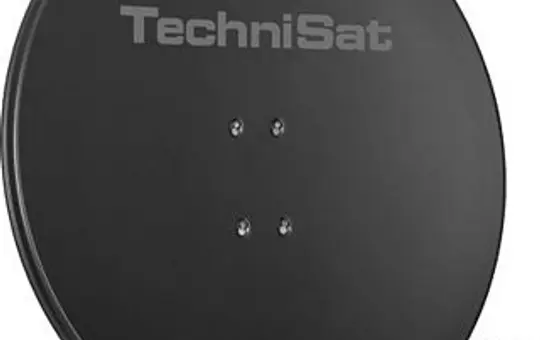 TECHNISAT 1385/1644 Offset-Parabolantenne mit Logo | schiefergrau | 85 cm