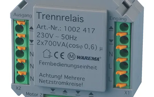 WAREMA 1002417 Trennrelais 2 Ausgänge, UP