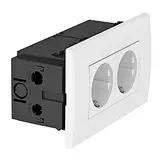 OBO BETTERMANN 6119407 Steckdoseneinheit AR45 2-fach | reinweiß