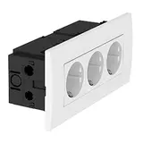 OBO BETTERMANN 6119414 Steckdoseneinheit AR45 3fach | reinweiß