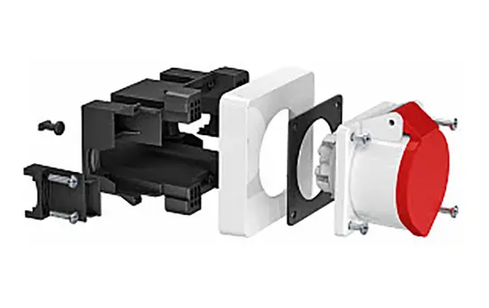 OBO BETTERMANN 6119483 Steckdoseneinheit CEE 1fach 16 A | graphitschwarz matt