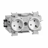 HAGER GS20119016 Kanalsteckdose Wago Winsta für C-Profil 2-fach, 45° | verkehrsweiß