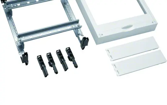 HAGER UD21D2B Baustein universN für Trenn-/Leistungsschalter für 2 Trenner NH00 auf Hutschienen | 300x250 mm