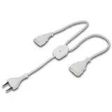 HERA 21503160101 Euro Y-Verteiler mit einem Stecker, 2 Buchsen