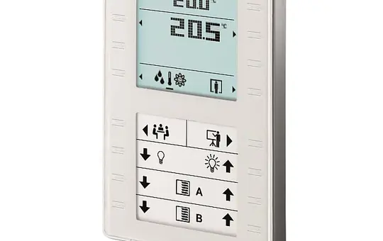 SIEMENS S55624-H108 KNX-Raumtemperaturregler mit Touchkeys und Display | weiß