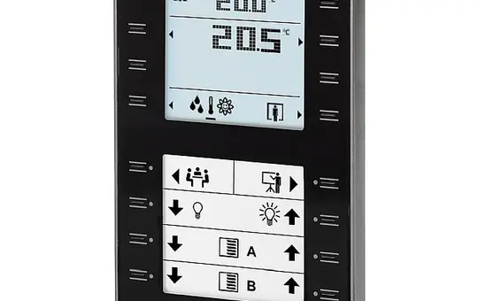 SIEMENS S55624-H129 KNX-Raumtemperaturregler mit Touchkeys und Display | schwarz