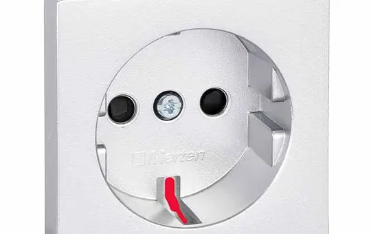 MERTEN MEG2330-0460 Abdeckung SCHUKO-Steckdose System Design Berührungsschutz | aluminium