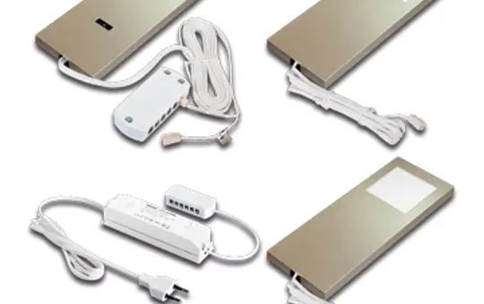 HERA 61056530208 LED Slim-Pad F Unterbauleuchte 3000 K, 3er-Set | edelstahl-optik